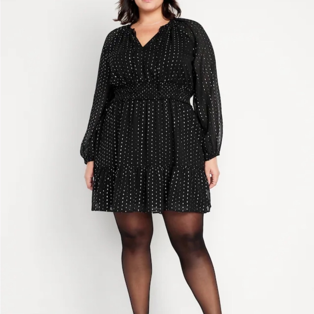NWT old Navy Waist-Defined Shine Mini Dress